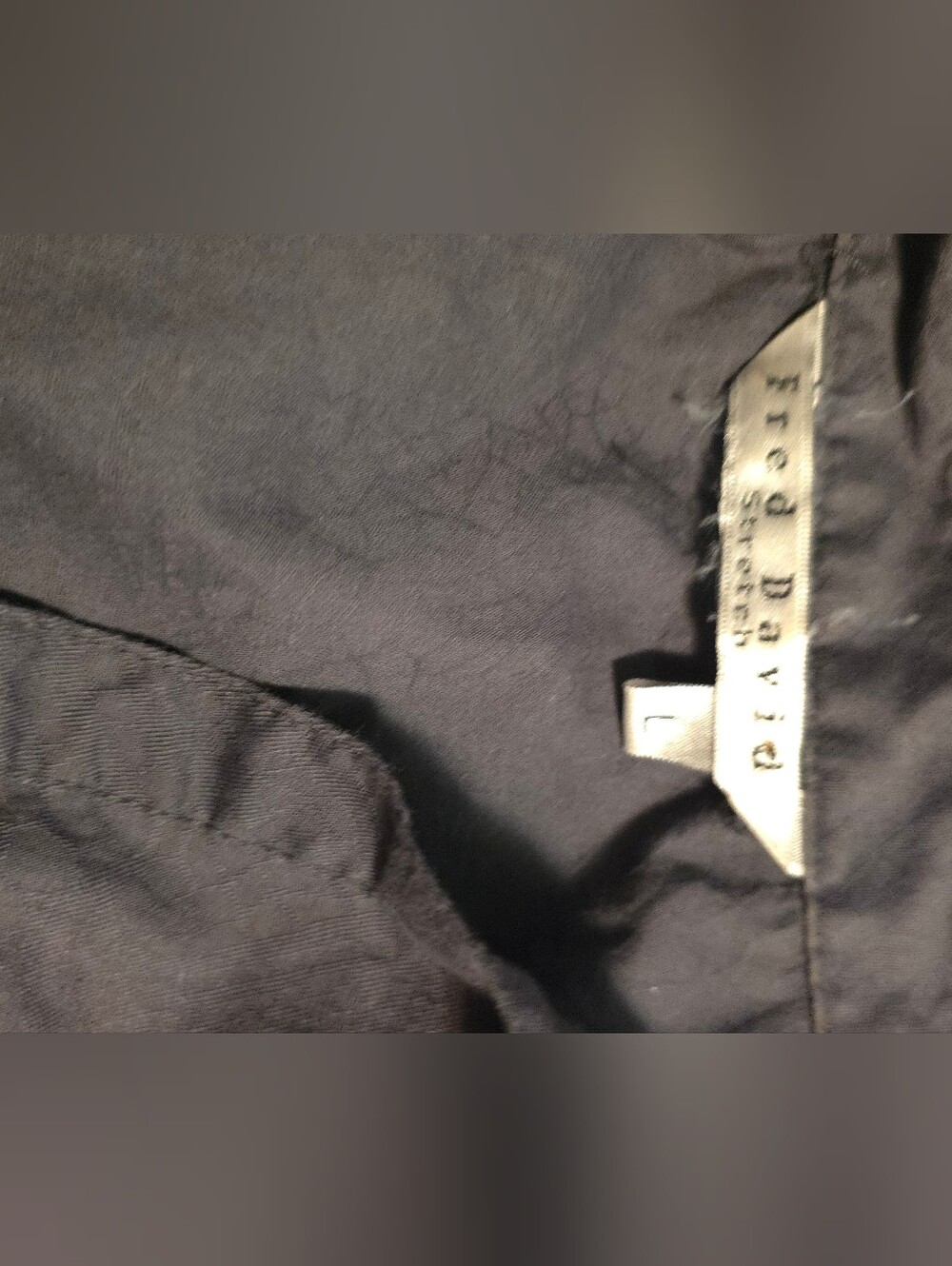 4/$67 Deal! Fred David Short-Sleeve Button Grey Blouse - Picture 2 of 11
